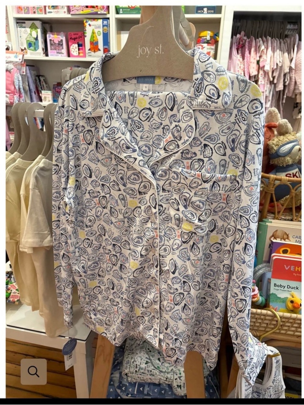 Joy Street Oyster Print Button-Front Pajama Set